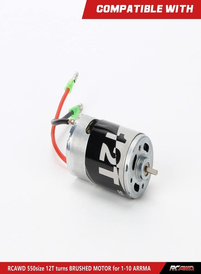 RCAWD 550 Brushed Motor 12T for Arrma 1/10 Gorgon Senton Vorteks Granite 3S BLX Series Upgrades Part - Image 4